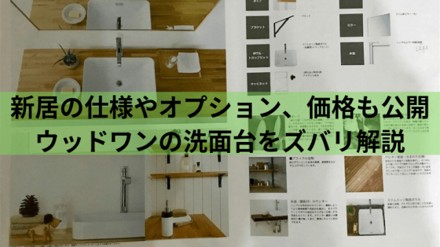 新居のプラン 価格公開 ウッドワンのオープンタイプ洗面台を解説します 家づくり Diyブログ