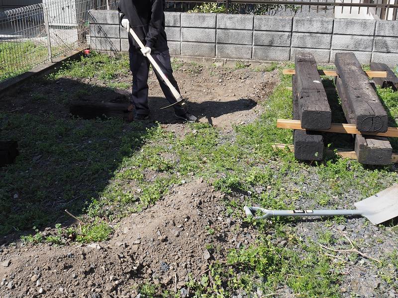 家庭菜園　土　整地