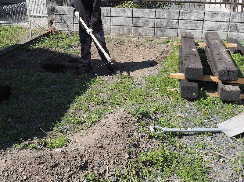 家庭菜園　土　整地