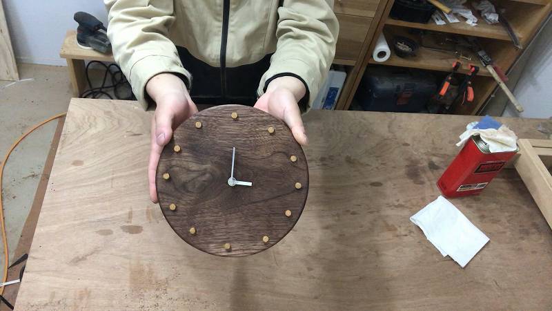丸型　時計　作り方　DIY　木工　トリマー